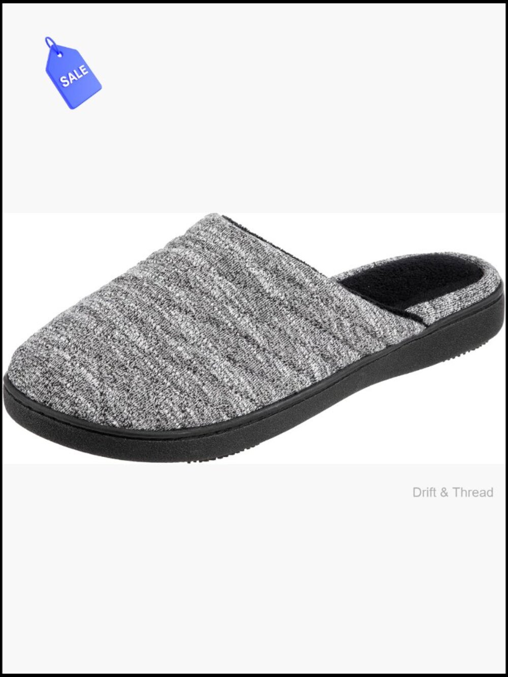 Women's Knit Slide Slippers, Moisture-Wicking, Machine Washable, Indoor/Outdoor